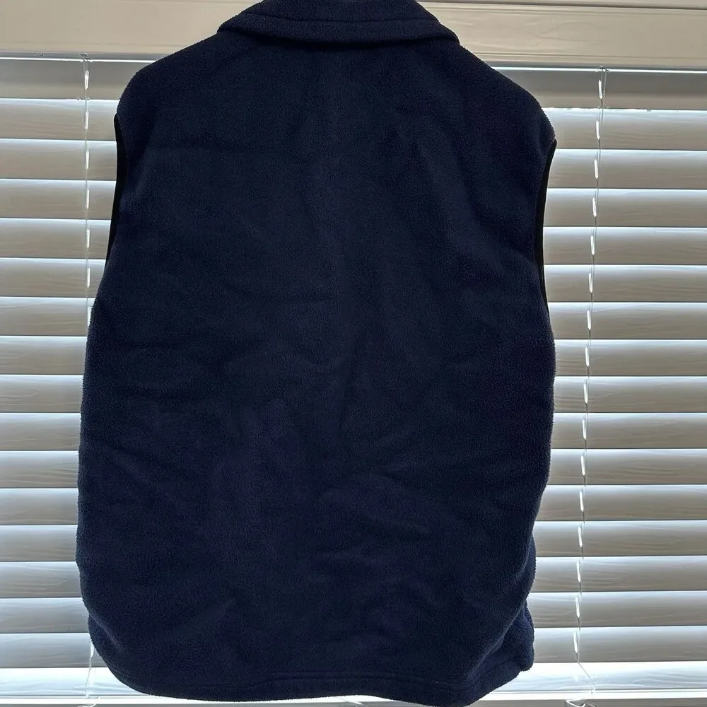 Columbia Men’s L Navy Fleece Vest Full Zip Interchange Outdoor Hiking